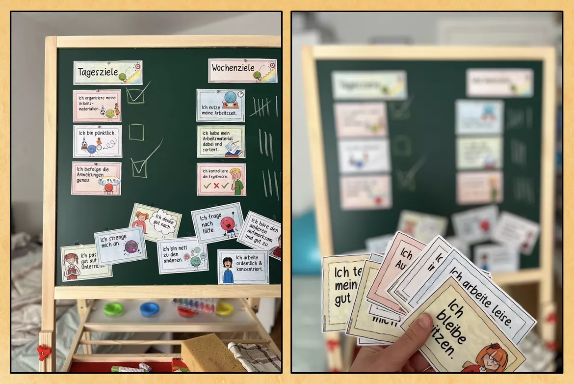 Bild in der Beschreibung des Unterrichtsmaterials Unser Wochenziel / Tagesziel Paket - 38 Ziele Zielsetzung Ritual von Doodleteacher #2