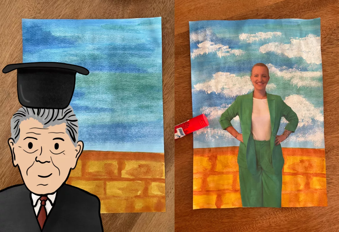 Bild in der Beschreibung des Unterrichtsmaterials Kunstprojekt nach René Magritte / Bildcollage Kunst von Schule2go #2