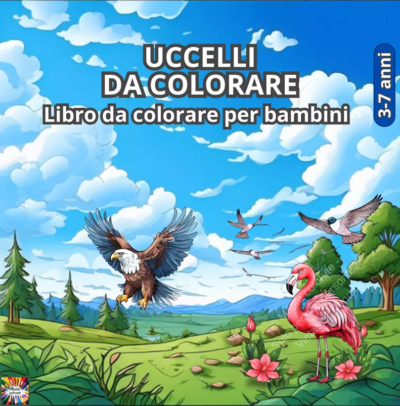 Bild in der Beschreibung des Unterrichtsmaterials UCCELLI DA COLORARE (per bambini 3/7 anni) von Matite Colorate Books #1