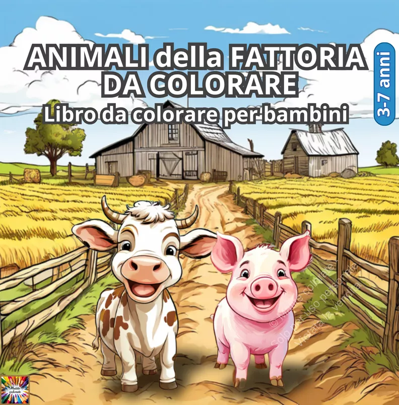 Bild in der Beschreibung des Unterrichtsmaterials ANIMALI DELLA FATTORIA DA COLORARE (per bambini 3/7 anni) von Matite Colorate Books #1