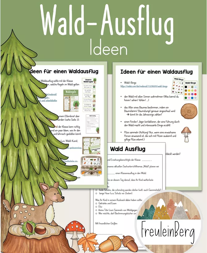 Bild in der Beschreibung des Unterrichtsmaterials Ausflug in den Wald - Ideen von FreuleinBerg #1