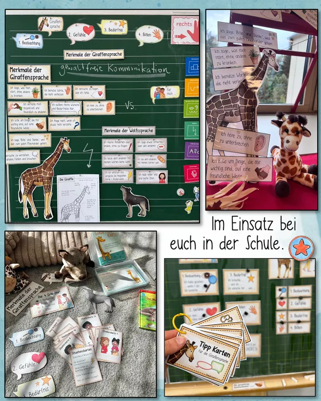 Bild in der Beschreibung des Unterrichtsmaterials Giraffensprache GfK / gewaltfreie Kommunikation XL PAKET (soziales Lernen & Konfliktlöser Konflikte) von Doodleteacher #1