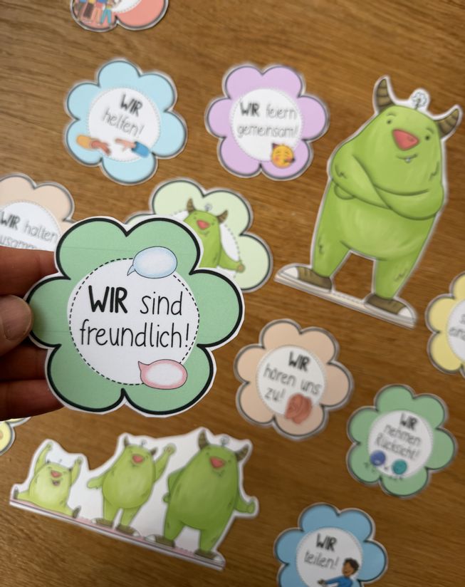 Bild in der Beschreibung des Unterrichtsmaterials Affirmationen fürs Klassenzimmer – WIR & Miteinander / Das kleine Wir von Doodleteacher #1