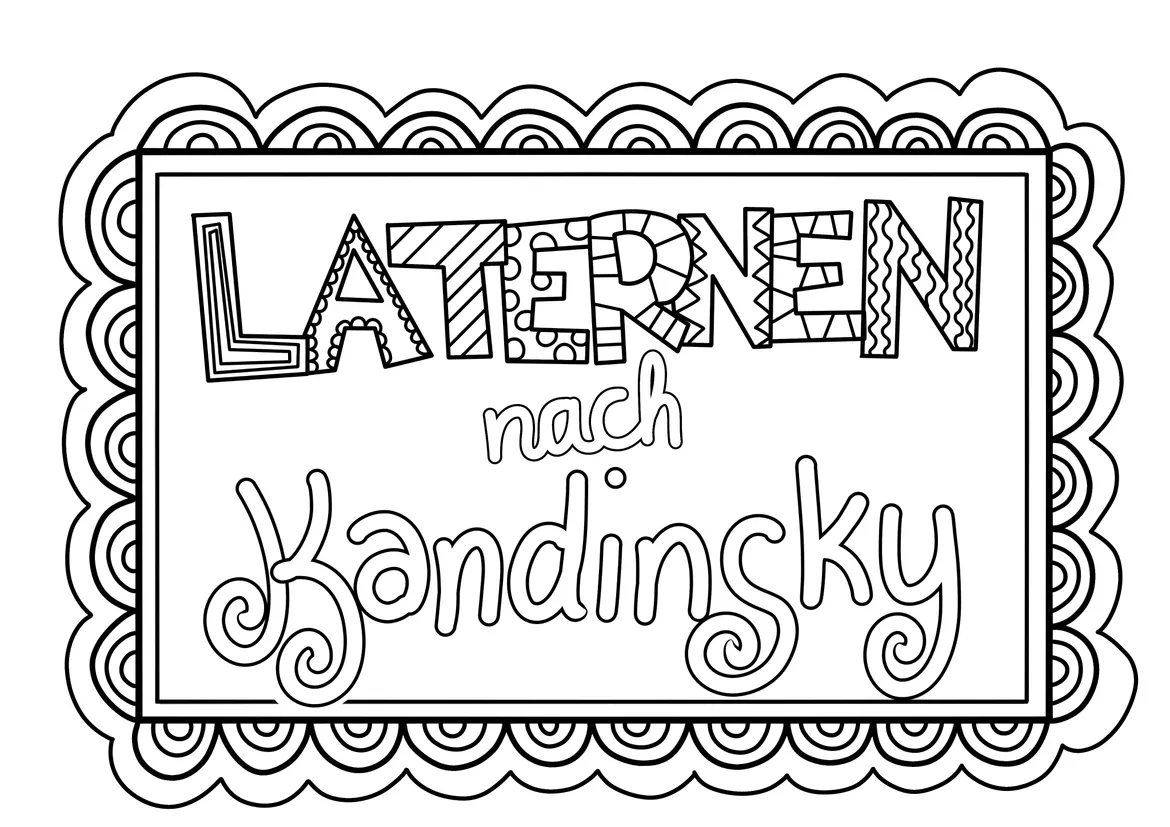 Bild in der Beschreibung des Unterrichtsmaterials Kunst Herbst Laternen gestalten nach Wassily Kandinsky von Lernperle #1