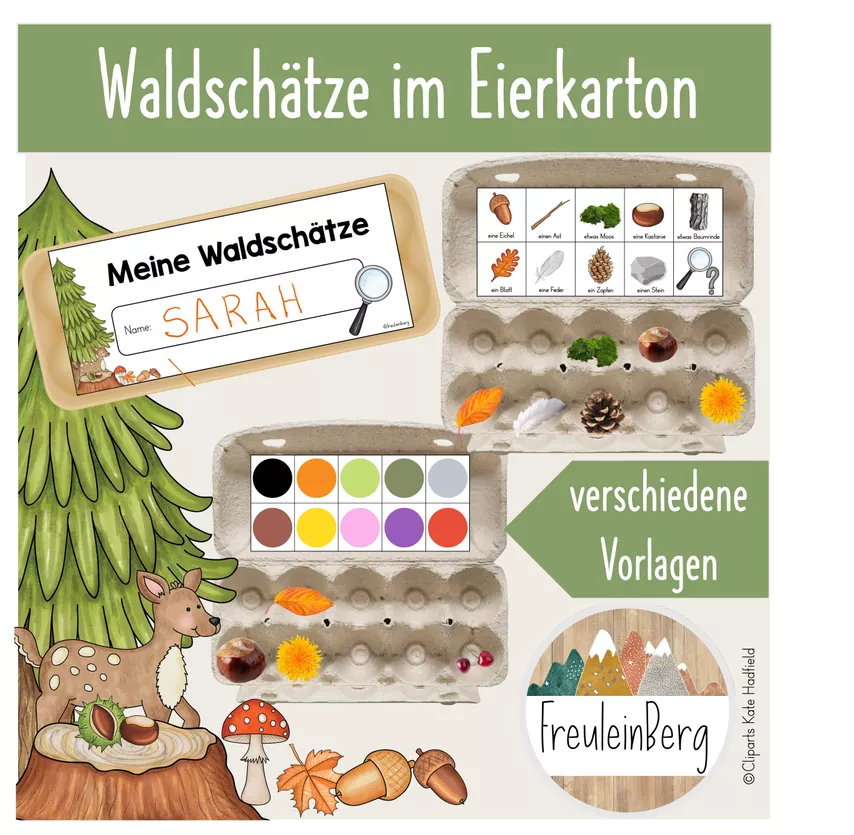 Bild in der Beschreibung des Unterrichtsmaterials Der Wald - Waldschätze im Eierkarton - Waldausflug von FreuleinBerg #1