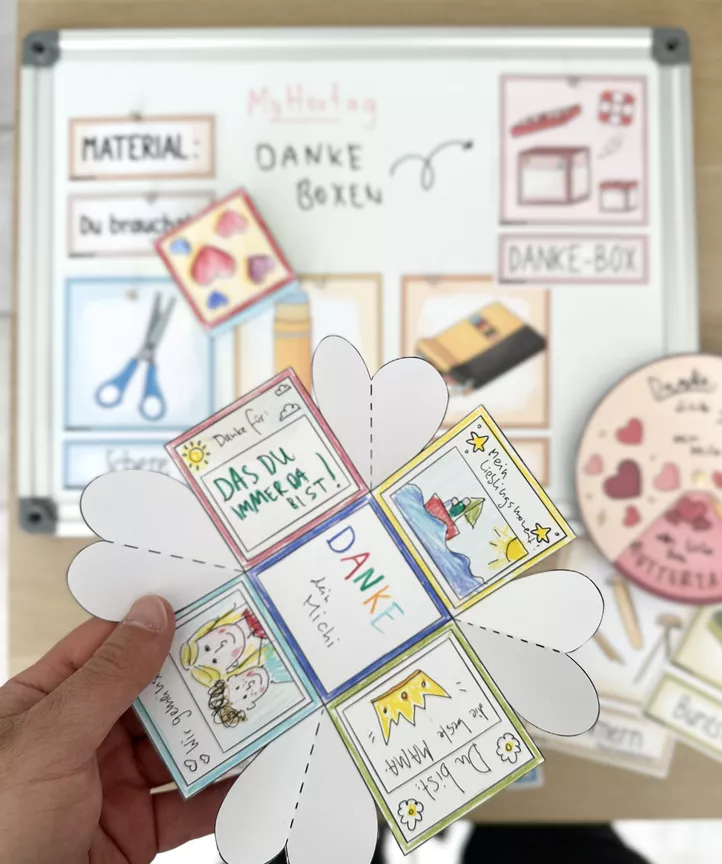 Bild in der Beschreibung des Unterrichtsmaterials Geschenkbox zum Ausfüllen - Muttertag, Vatertag & Held*innen / Lieblingsmenschen Geschenk von Doodleteacher #1
