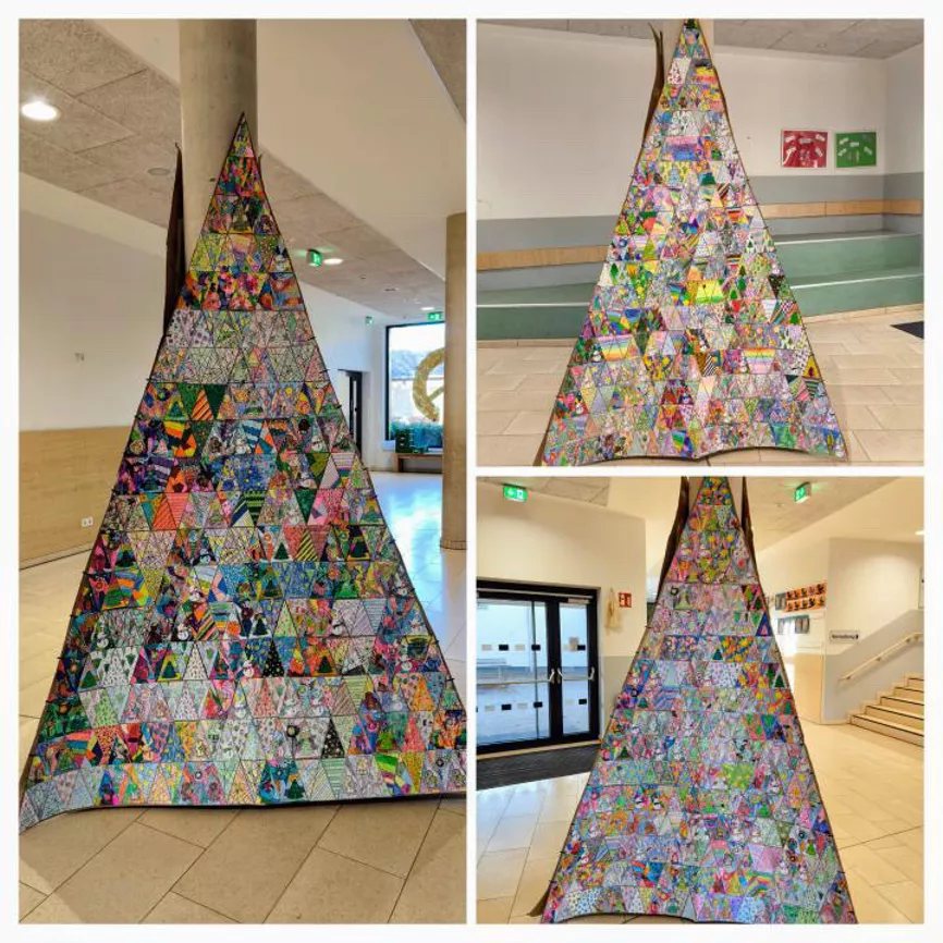 Bild in der Beschreibung des Unterrichtsmaterials Tannenbaum Dreiecke 🎄 Mosaik - Gemeinschaftsbild Poster PAKET Winter Weihnachten von Doodleteacher #2