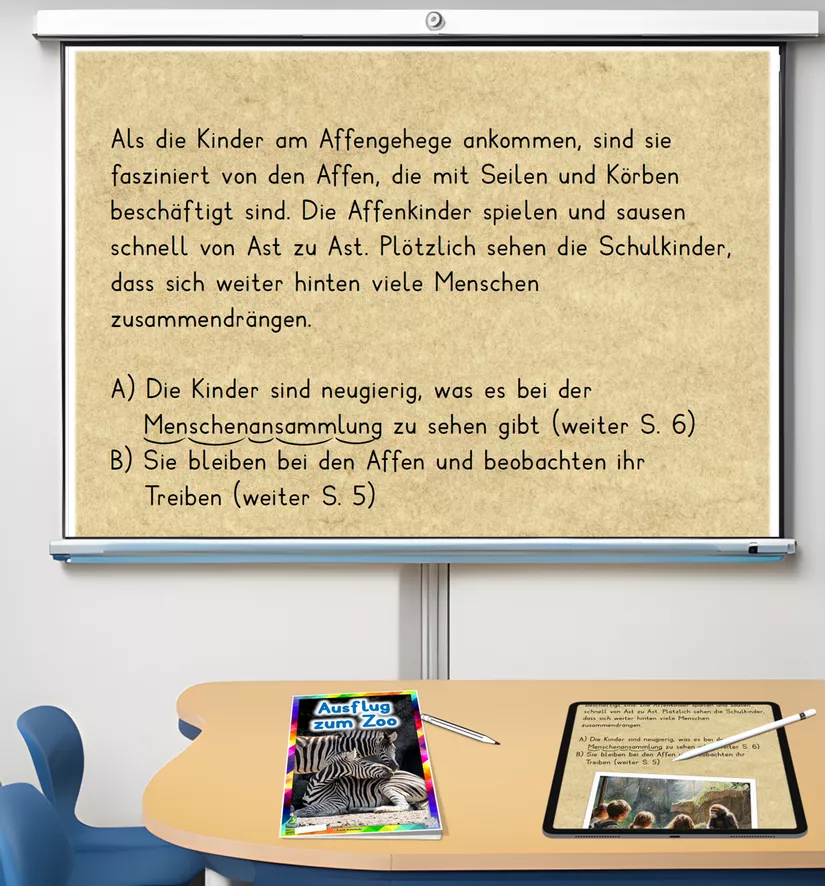 Bild in der Beschreibung des Unterrichtsmaterials Interaktives Lesen: Der Hund Balu ist entlaufen (D-A-CH) von Stolpersteine #2