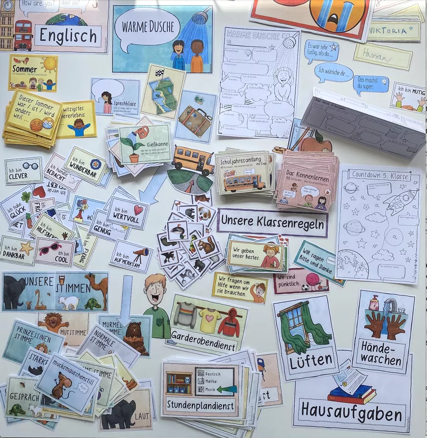 Bild in der Beschreibung des Unterrichtsmaterials Klassenlehrer 👩🏼🏫 XXL Paket (Klasse 1-6) / Klassenlehrerin von Doodleteacher #1