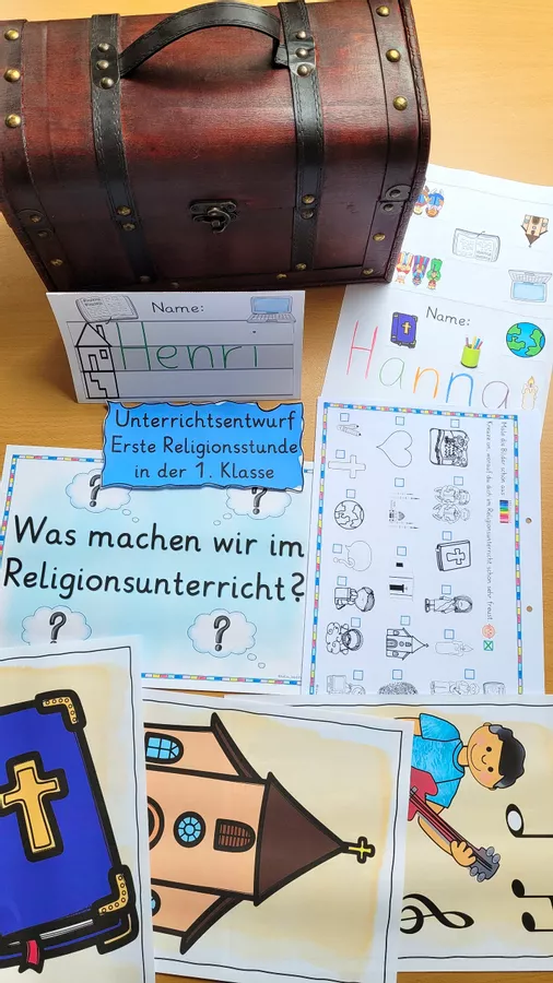 Bild in der Beschreibung des Unterrichtsmaterials Religion Erste Stunde Klasse 1 & 2 Unterrichtsentwurf von Helles Köpfchen #1