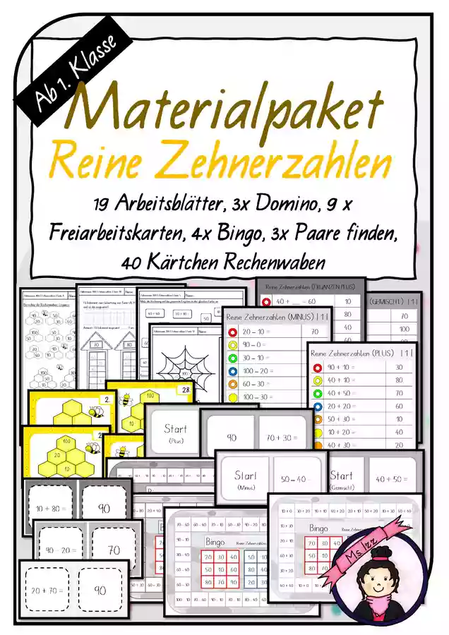 Materialpaket Reine Zehnerzahlen Arbeitsbl tter Lernspiele materialpaket-reine-zehnerzahlen-arbeitsbl-tter-lernspiele