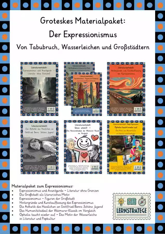 Groteskes Materialpaket Der Expressionismus Unterrichtsmaterial Im groteskes-materialpaket-der-expressionismus-unterrichtsmaterial-im
