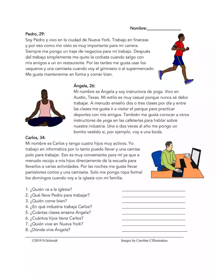 La Ropa/ Mi Estilo Lectura material didáctico de las asignaturas