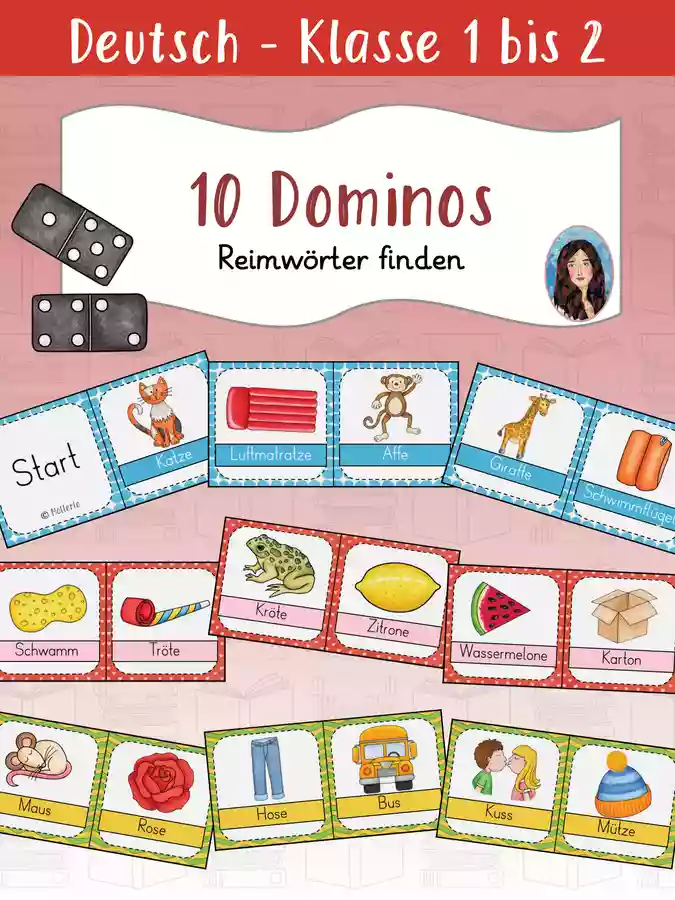 Domino - Reimwörter finden – Unterrichtsmaterial im Fach Deutsch