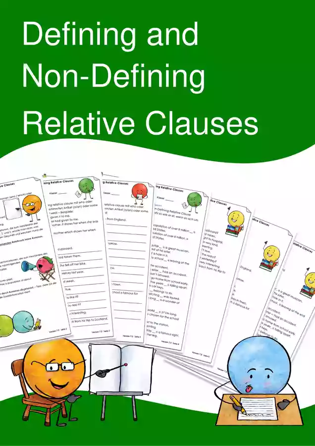 Defining and Non-Defining Relative Clauses - Mit Lösungen ...