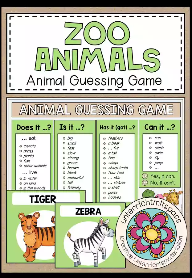 Zoo Animal Guessing Game Animal Guessing Game (Guess Cartoon