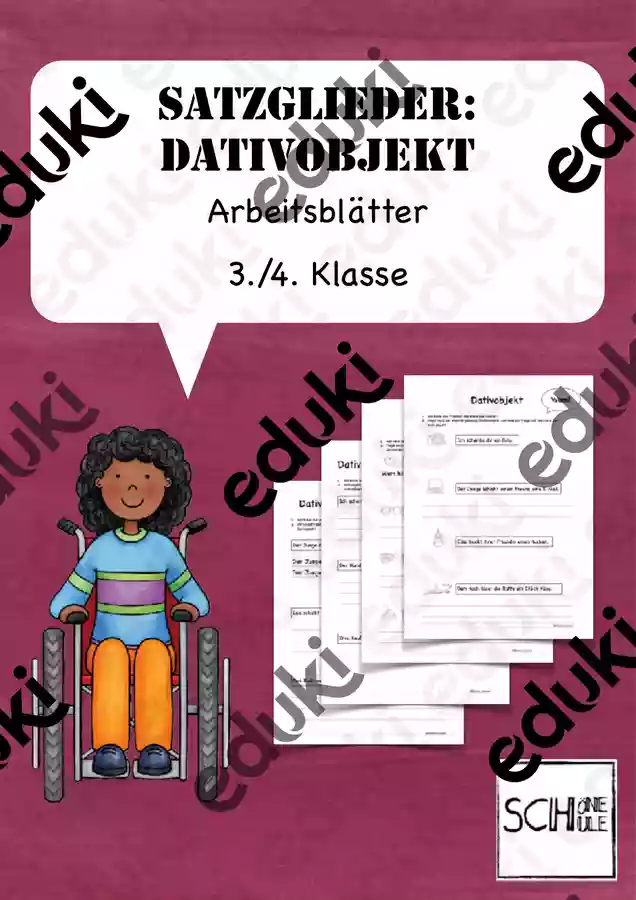 Satzglieder: Das Dativobjekt - Arbeitsblätter – Unterrichtsmaterial im ...
