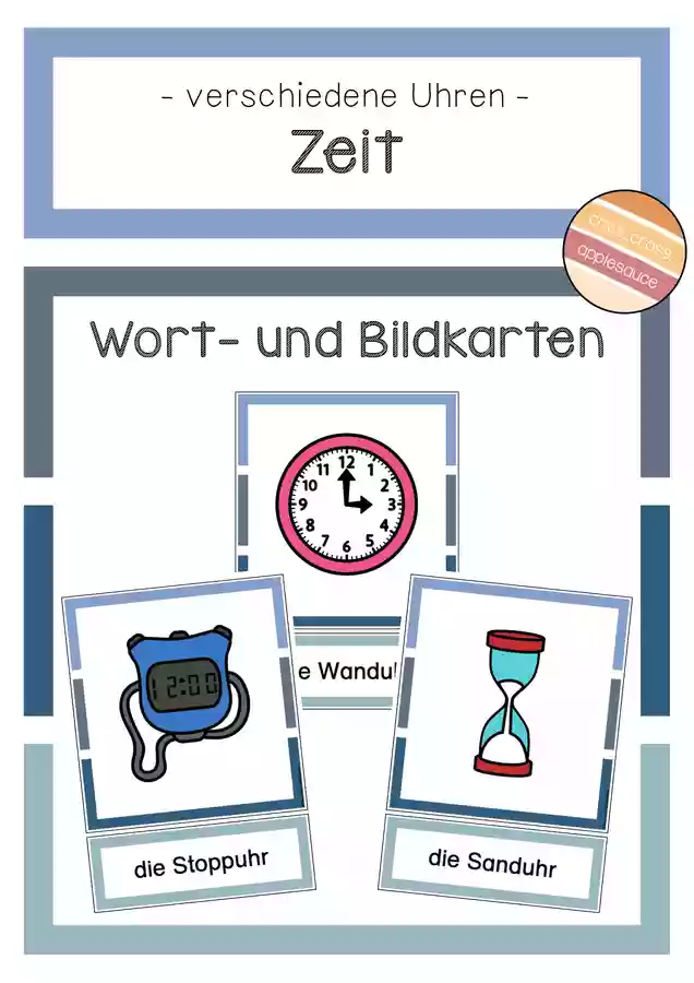 Zeit: verschiedene Uhren Stunde (Materialpaket