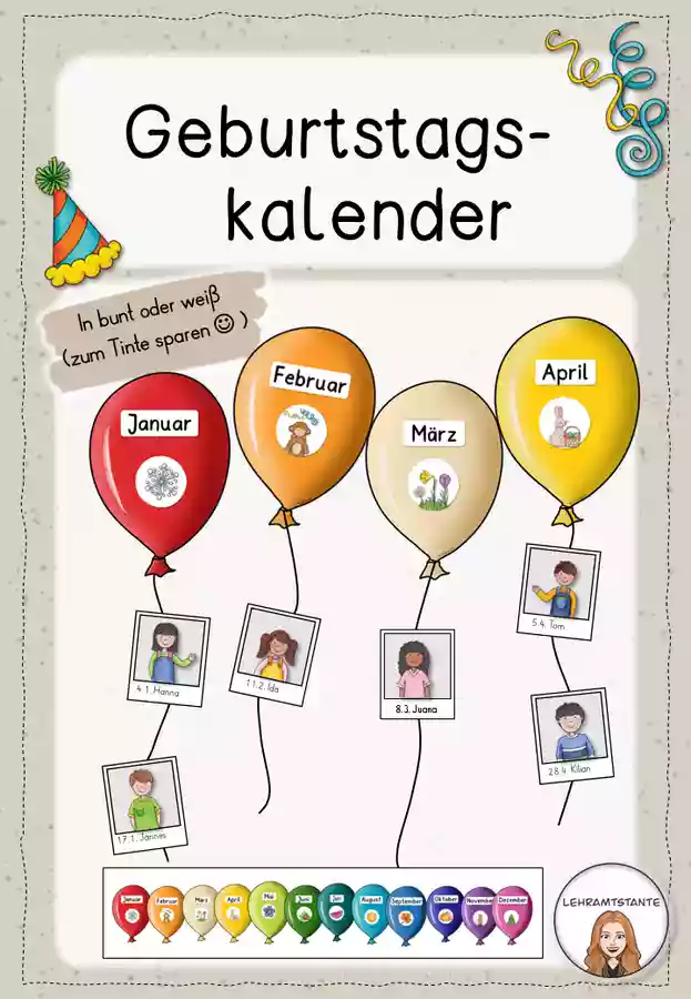 Geburtstagskalender F r Die Klasse Unterrichtsmaterial Im Fach geburtstagskalender-f-r-die-klasse-unterrichtsmaterial-im-fach