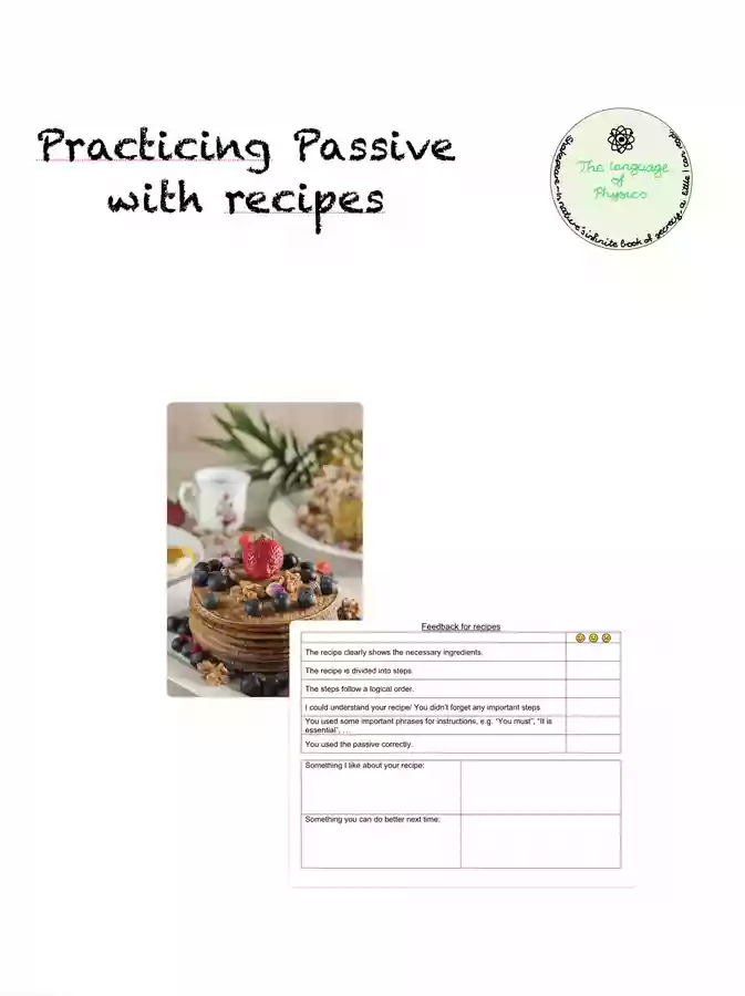 Practicing passive with recipes – Unterrichtsmaterial im Fach Englisch