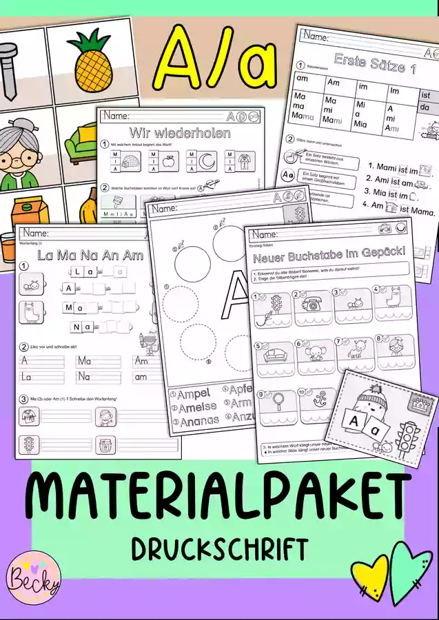 Buchstabeneinführung A (Materialpaket mit Bildkarten ...