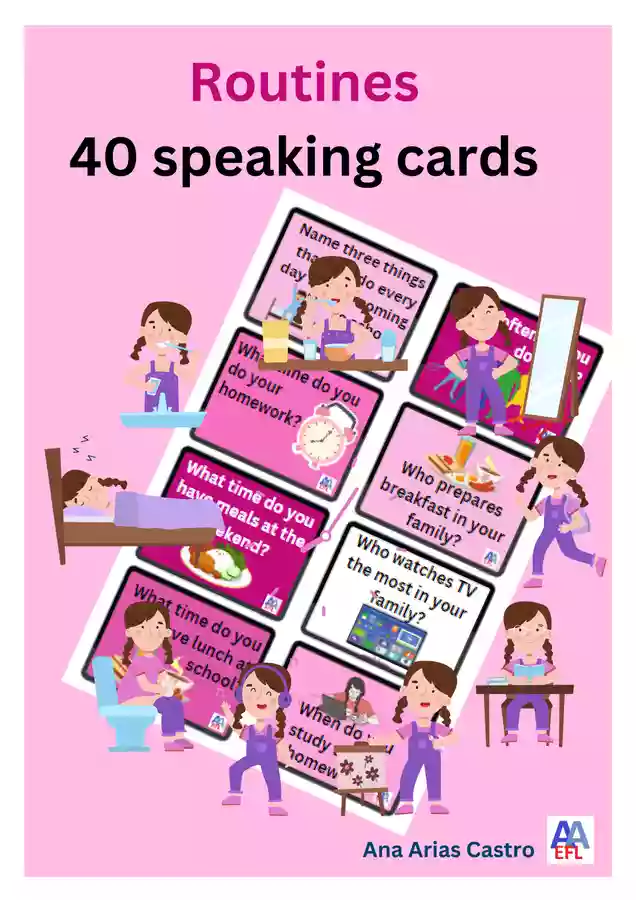 Routines speaking cards - material de la siguiente asignatura Inglés ...