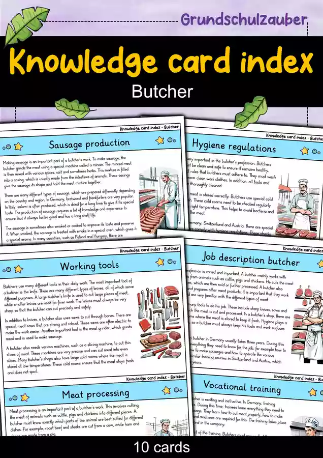 Butcher - Knowledge card index - Professions (English ...