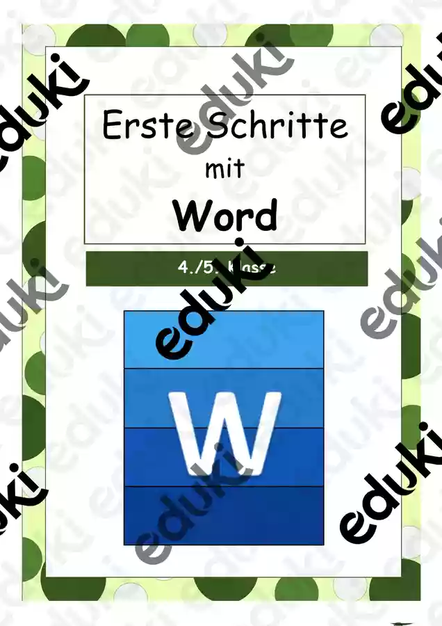 Das Schreibprogramm Word kennenlernen – Unterrichtsmaterial im Fach ...