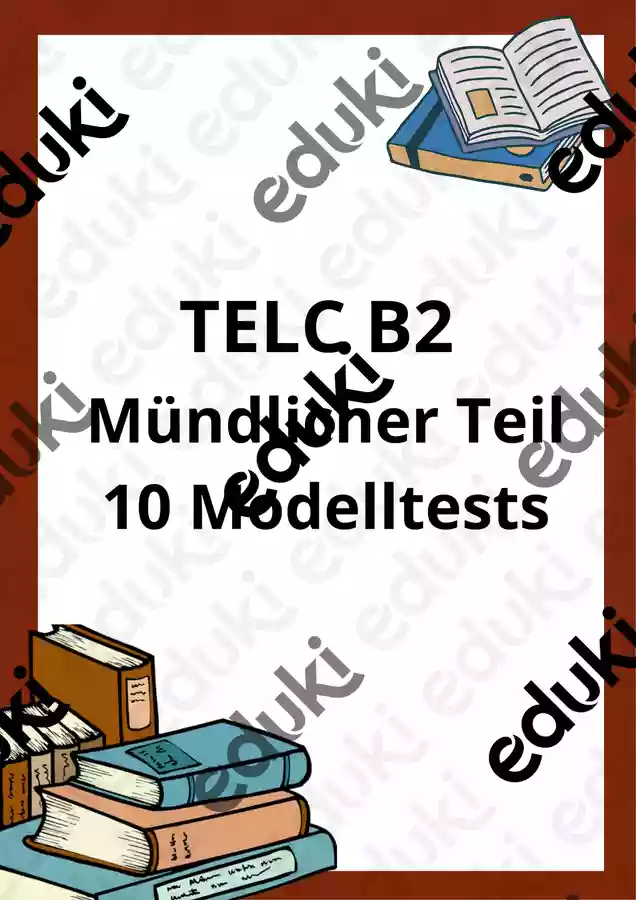 Telc B2 Mndlicher Teil komplett - 10 Modelltests Unterrichtsmaterial im Fach DaZ/DaF Telc B2 Mndlicher Teil komplett - 10 Modelltests Unterrichtsmaterial im Fach DaZ/DaF