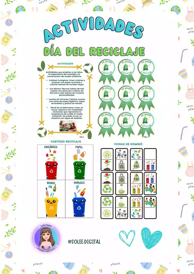 Actividades Día del Reciclaje material de la siguiente