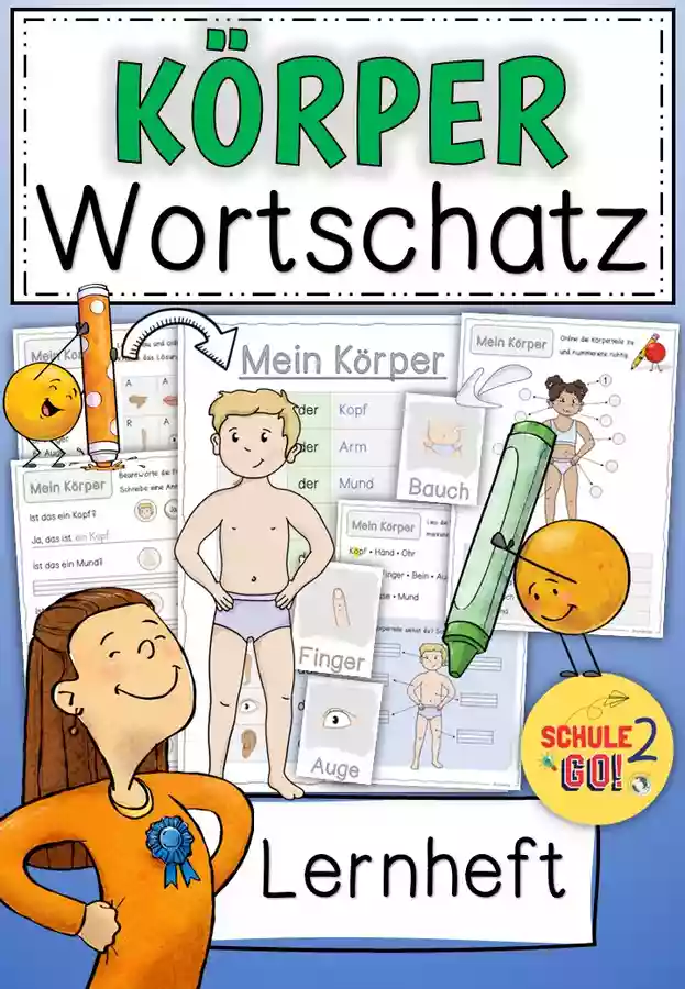 Mein Körper / Wortschatz / Lernheft (DaZ) – Unterrichtsmaterial in den ...