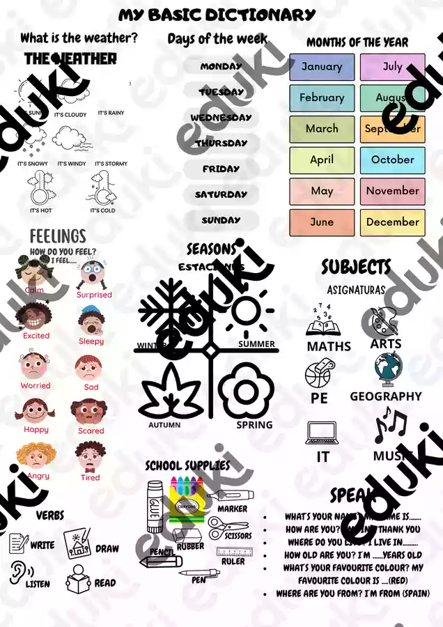 MY BASIC DICTIONARY - material de la siguiente asignatura Inglés / English