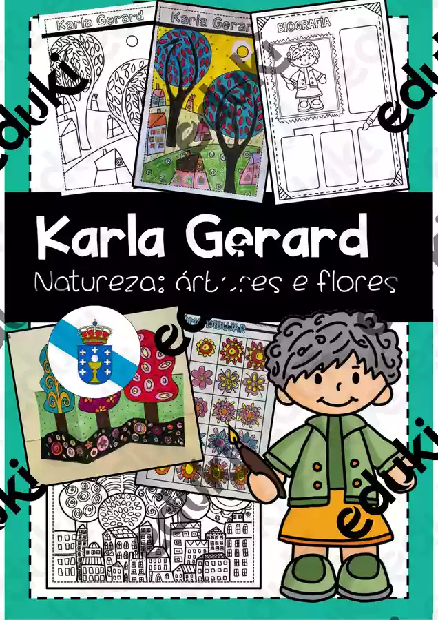 Karla Gerard, actividades para Gallego material de la
