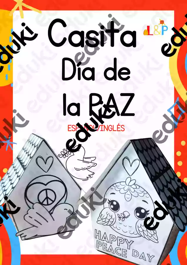 Casita de la Paloma del día de la Paz material de la siguiente