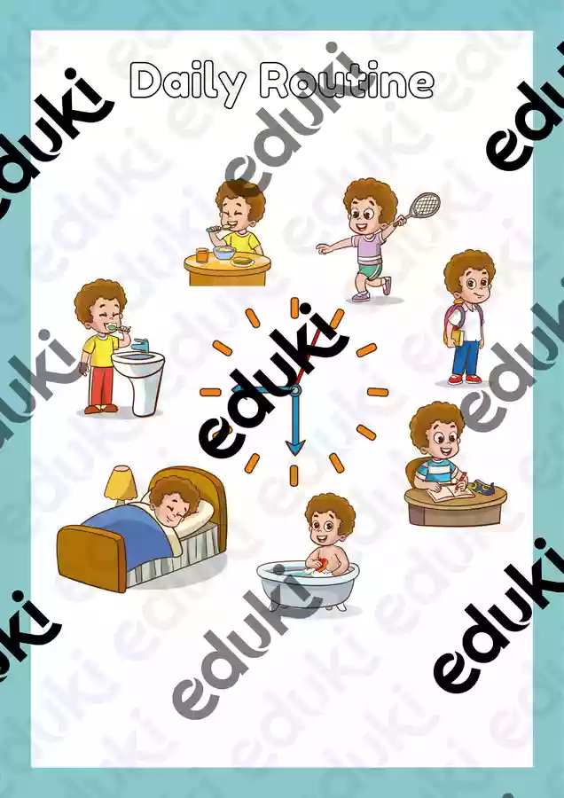 Daily Routines Matching Game – Vocabulary, Visual Learning & Sentence ...