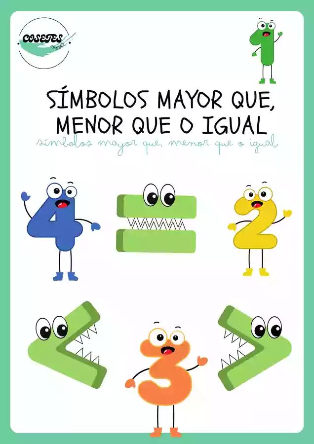 S MBOLOS MAYOR QUE MENOR QUE O IGUAL Material Did ctico De Las s-mbolos-mayor-que-menor-que-o-igual-material-did-ctico-de-las