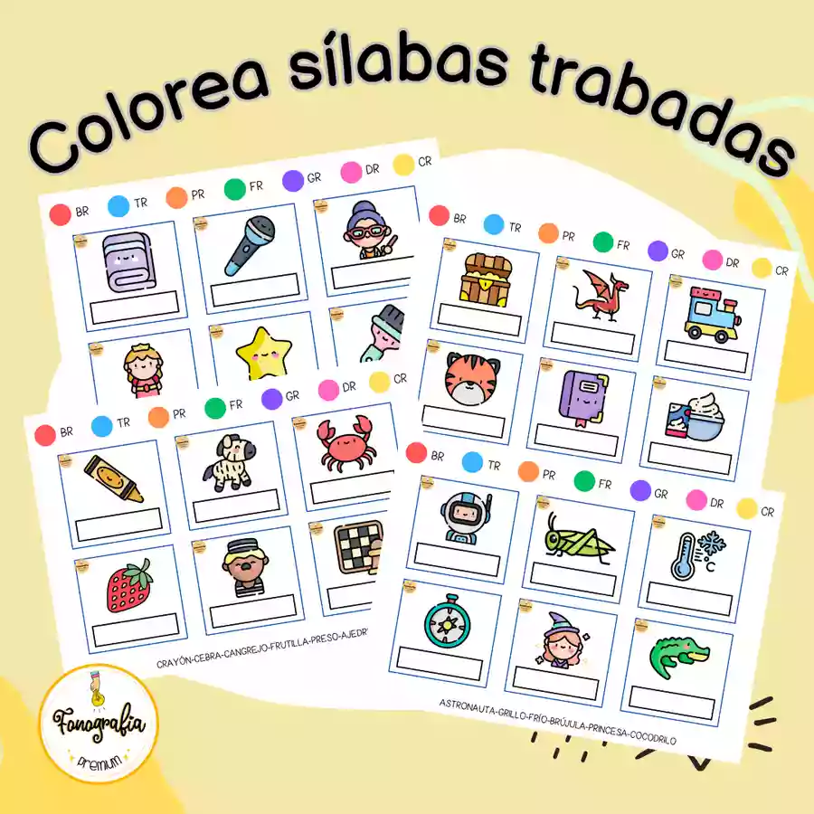 Colorea sílabas trabadas con R - material didáctico de las asignaturas ...