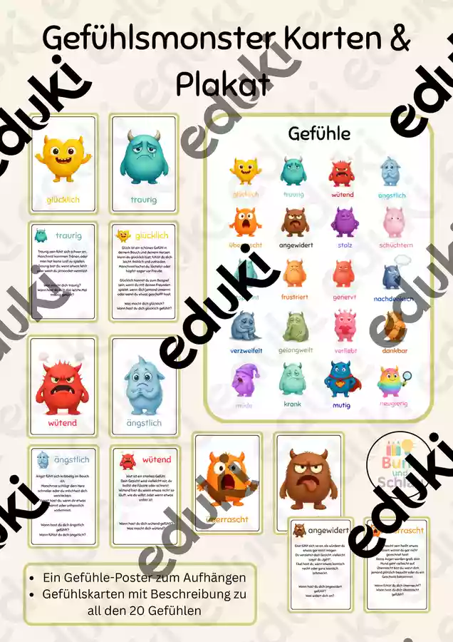 Gef hlsmonster Karten Und Plakat Unterrichtsmaterial Im Fach gef-hlsmonster-karten-und-plakat-unterrichtsmaterial-im-fach