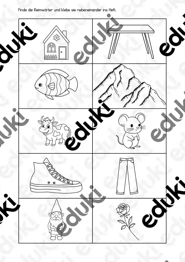 Minimalpaare Reimwörter memorie – Unterrichtsmaterial im Fach Deutsch