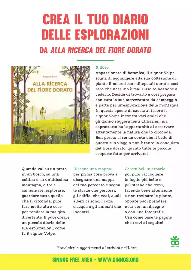 Crea il tuo diario delle esplorazioni Esperimenti - Crea il tuo diario delle esplorazioni - Sinnos Editrice - Pagina di copertina