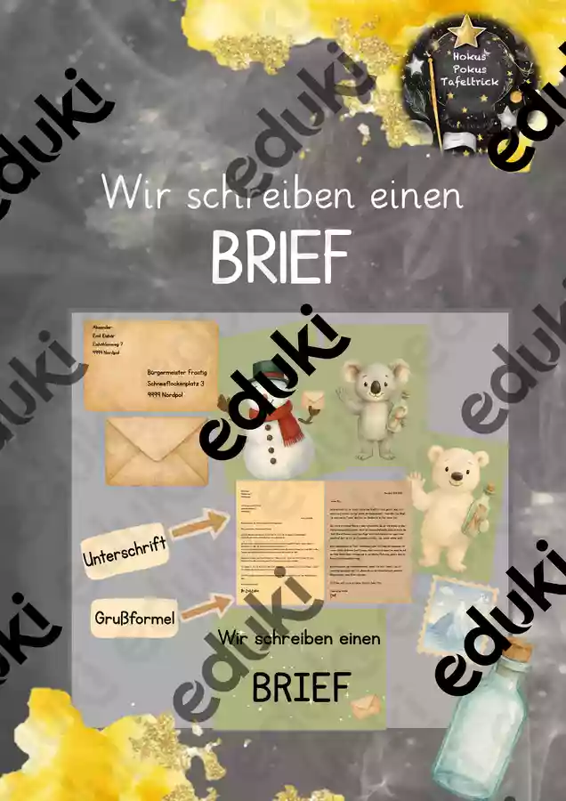 Tafelmaterial: Briefe schreiben - persönlicher und förmlicher Brief ...