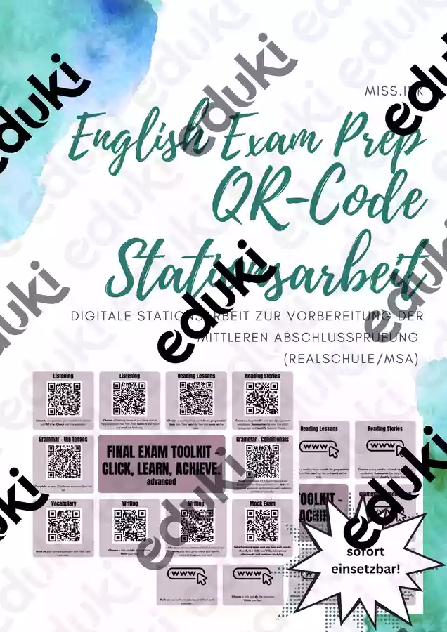 Prüfung Englisch - QR-Code Stationsarbeit (Realschule ...