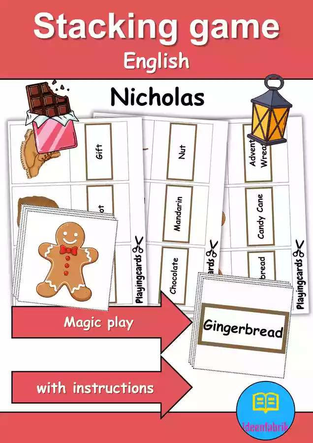 Stapel-Spiel / Stacking-Game : Nikolaus / Nicholas / Police ...