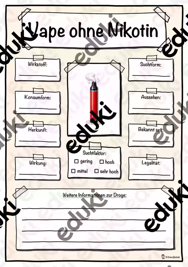 Steckbrief Droge Vape ohne Nikotin Drogenprvention Unterrichtsmaterial in den Fchern Biologie & Chemie & Sachunterricht & Fachbergreifendes & Gesellschaftswissenschaften Steckbrief Droge Vape ohne Nikotin Drogenprvention Unterrichtsmaterial in den Fchern Biologie & Chemie & Sachunterricht & Fachbergreifendes & Gesellschaftswissenschaften
