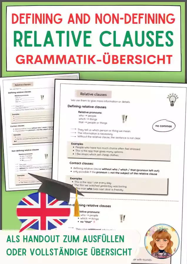 Relative Clauses einfach erklärt – Defining & Non-Defining (inkl ...