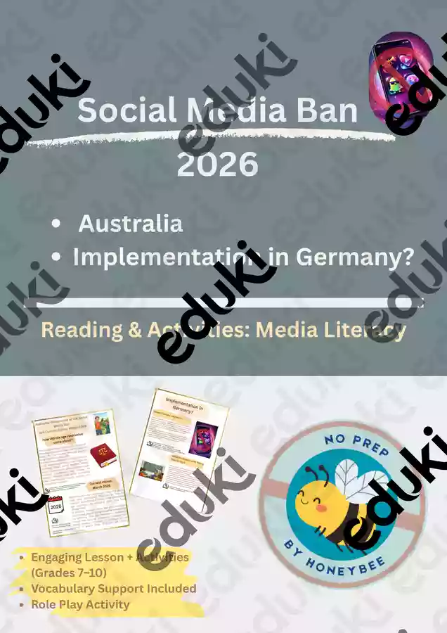 Social Media Ban under 16 – Sofort einsetzbar - ESL Debate Activity ...