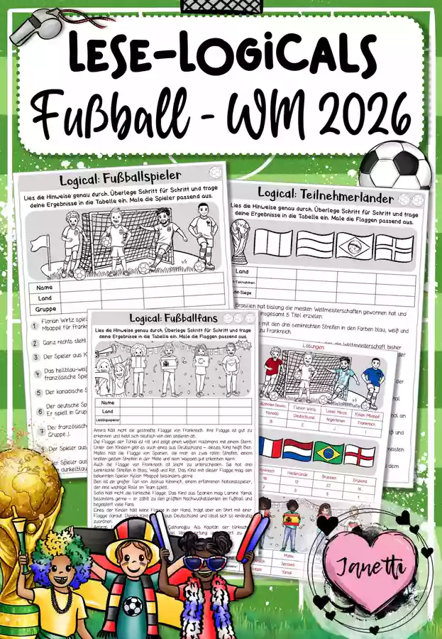 Fu ball WM 2026 Lese Logicals Grundschule 3 4 Klasse Lesen fu-ball-wm-2026-lese-logicals-grundschule-3-4-klasse-lesen