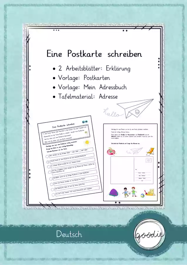 Eine Postkarte Schreiben Unterrichtsmaterial Im Fach Deutsch eine-postkarte-schreiben-unterrichtsmaterial-im-fach-deutsch