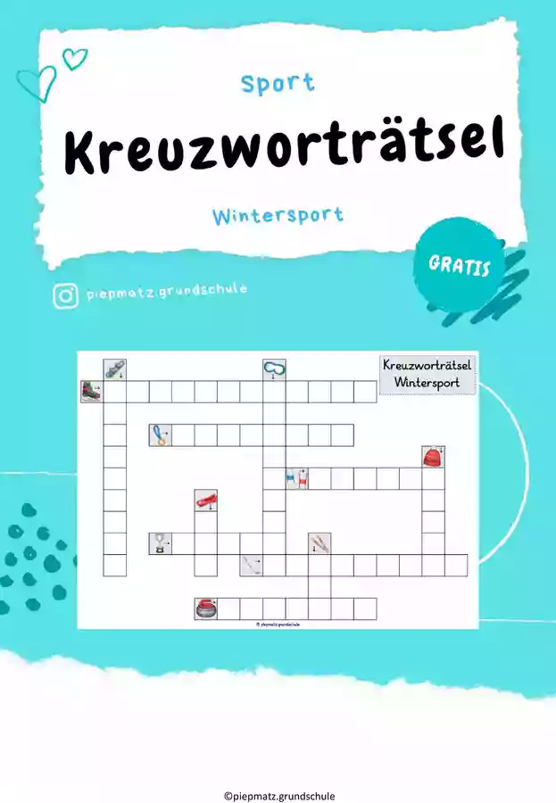 Kreuzwortrtsel Wintersport Unterrichtsmaterial in den Fchern DaZ/DaF & Fachbergreifendes & Deutsch Kreuzwortrtsel Wintersport Unterrichtsmaterial in den Fchern DaZ/DaF & Fachbergreifendes & Deutsch