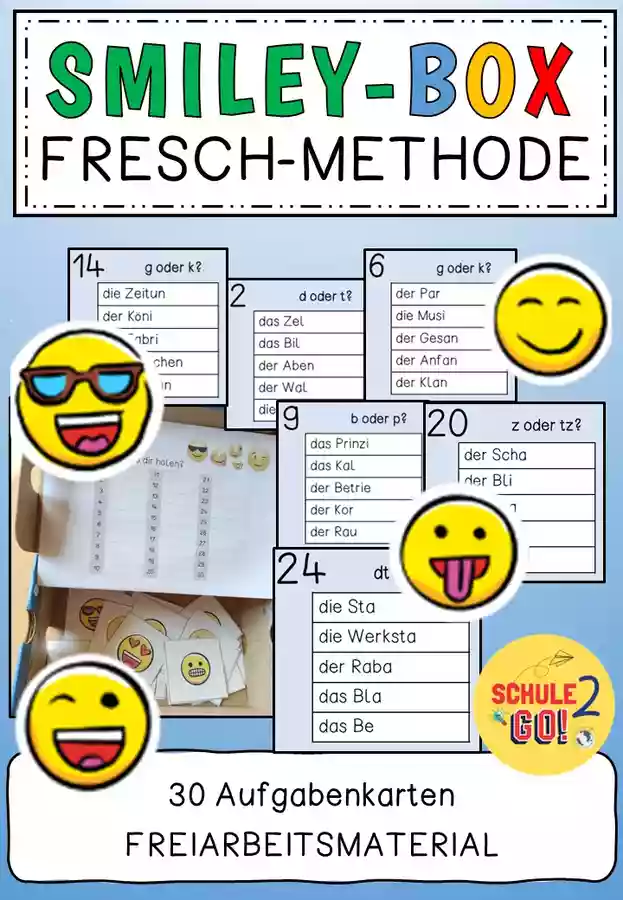 SMILEY BOX Deutsch FRESCH-Methode Verlängern Ableiten Freiarbeit ...